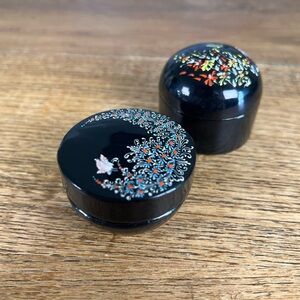 Decorative Black Lacquered Mini Boxes